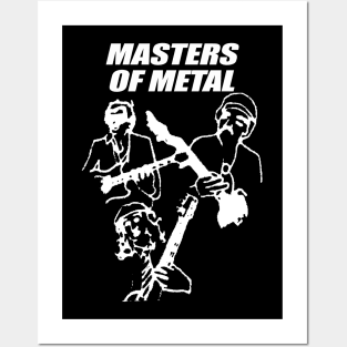 MASTERS OF METAL for dark shirts Posters and Art